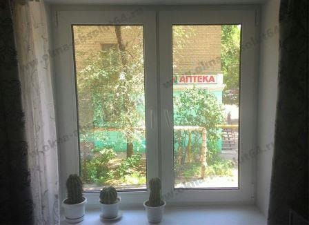 Двустворчатое пластиковое окно под ключ